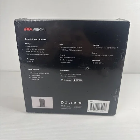 Mercku M6a Home WiFi-6Mesh Router (Factory sealed) - High Performance Router - Picture 3 of 5